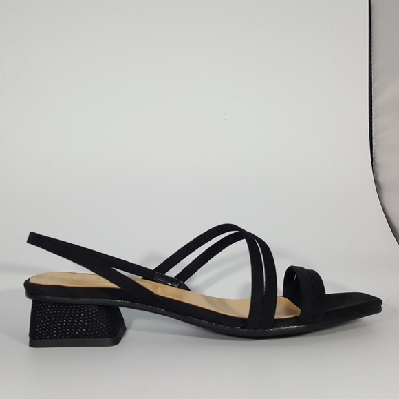 NR Rapisardi 2 Band Strappy Sandal with Block Heel - Picture 2 of 4